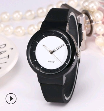 Silicone strap watch fashion candy color