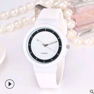 Silicone strap watch fashion candy color