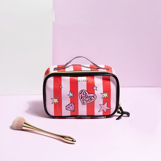 Female Heart Cosmetic Bag Female Portable Storage Bag