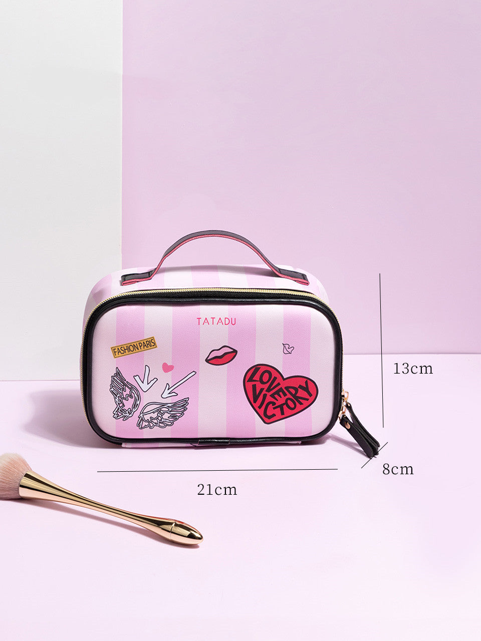 Female Heart Cosmetic Bag Female Portable Storage Bag