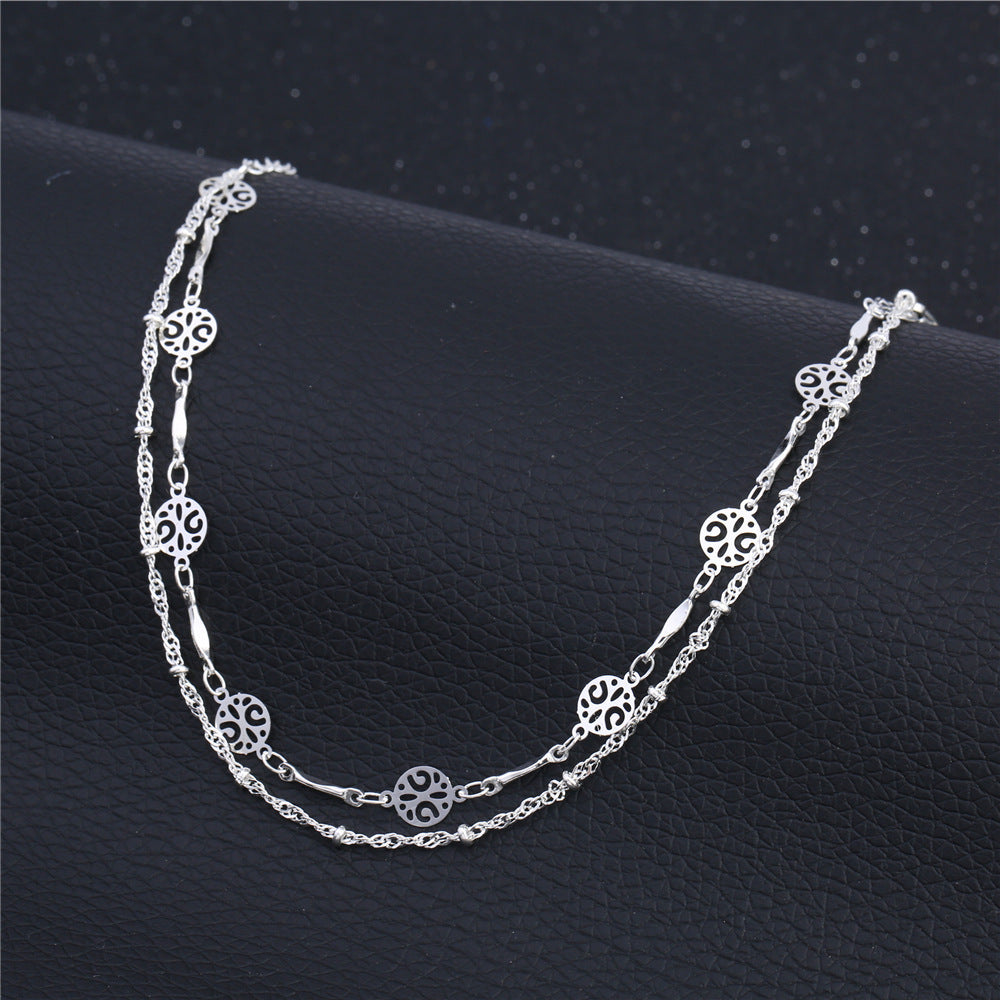 Hol enkelband Clip Bead Silwer Juweliersware