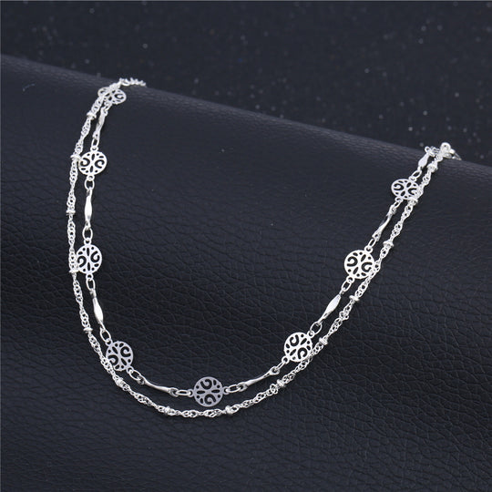Hol enkelband Clip Bead Silwer Juweliersware