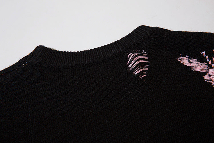 Retro Design Sweater Casual Versatile Woman
