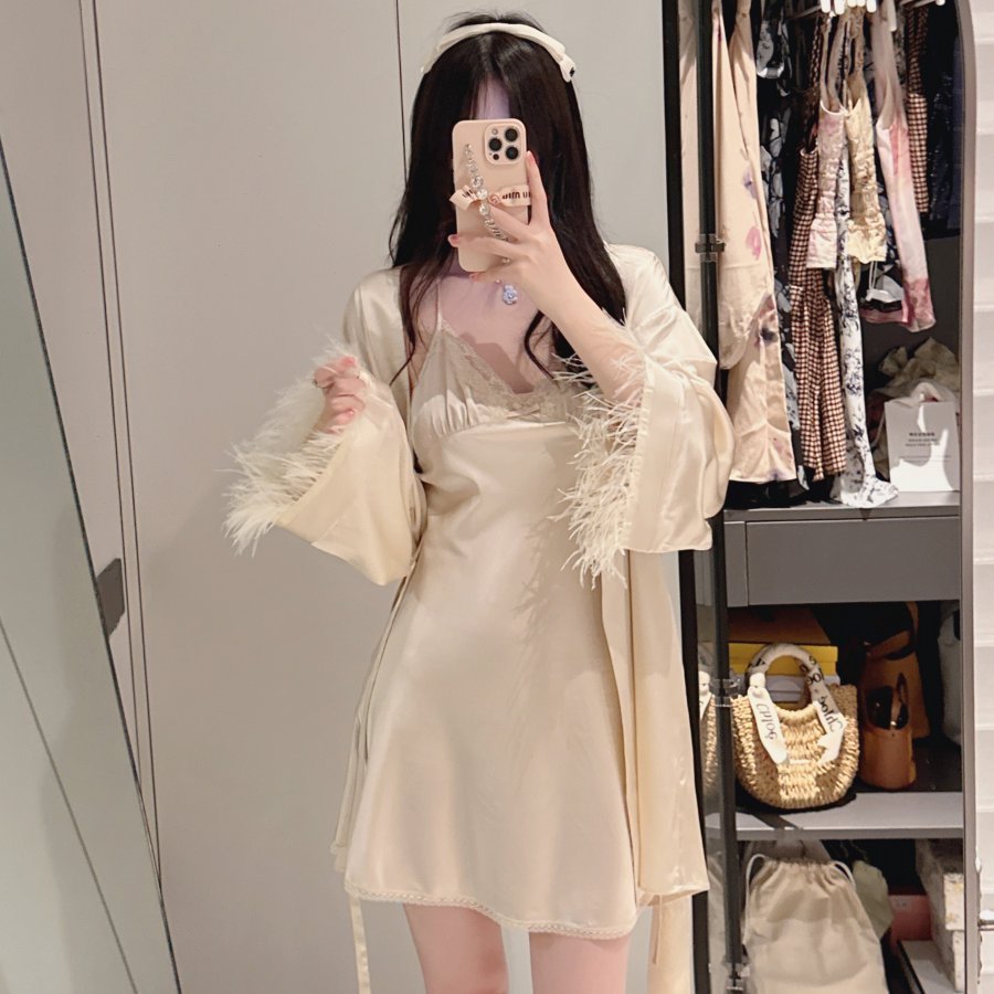 Simple Morning Gown Pajamas Home Clothes