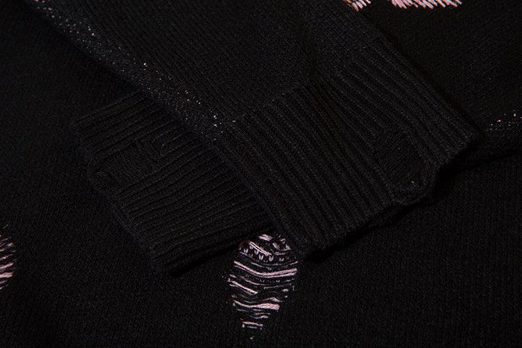 Retro Design Sweater Casual Versatile Woman