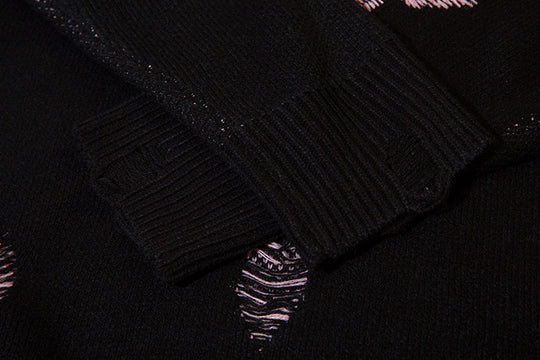 Retro Design Sweater Casual Versatile Woman