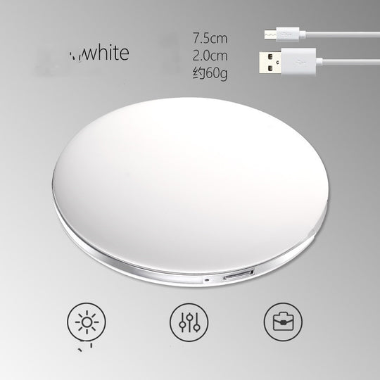 Led Makeup Mirror Small Mirror With Light Female